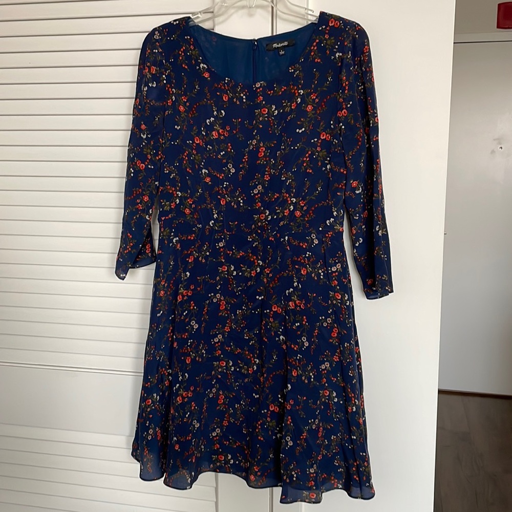 Madewell Silk Floral Dress